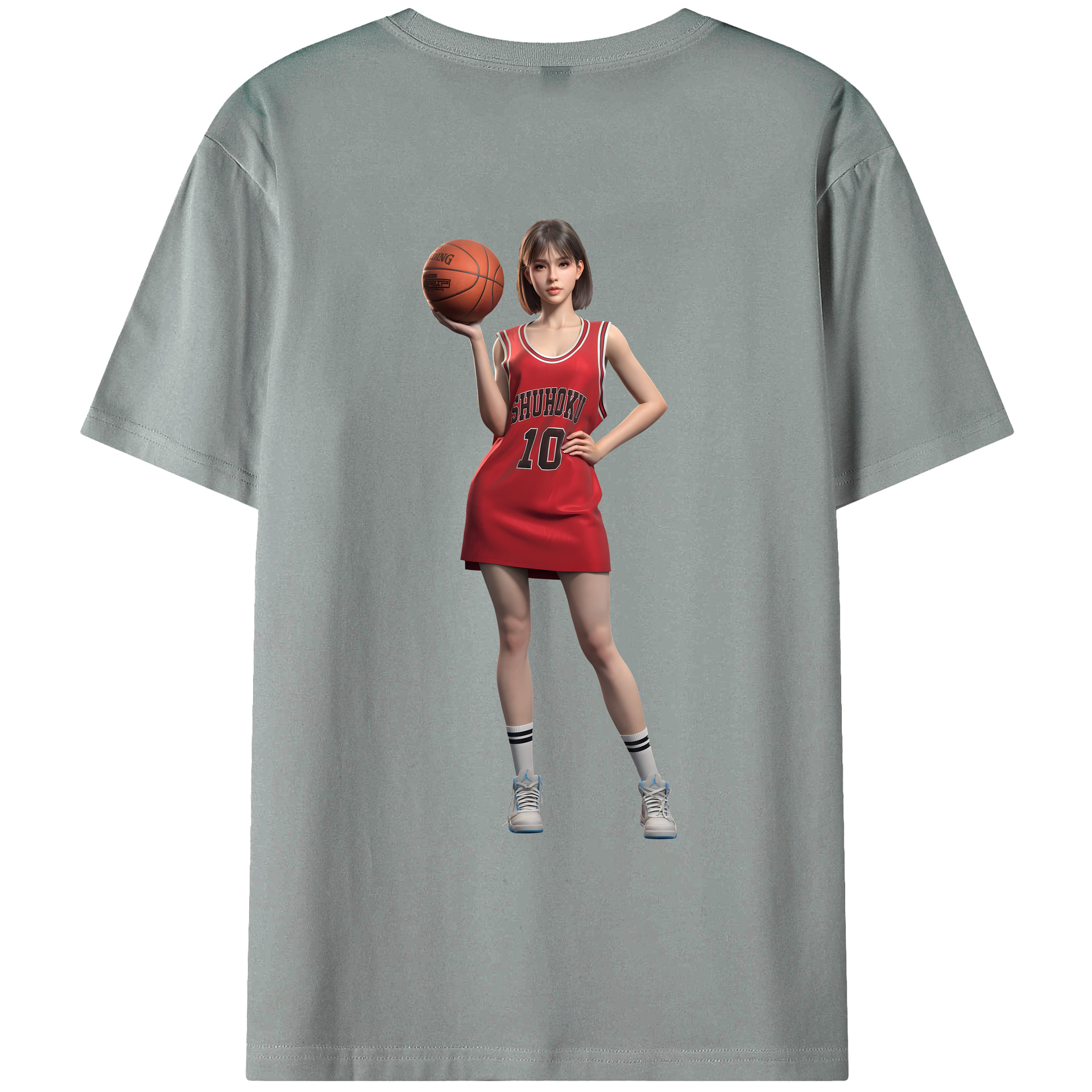 （画像用） SLAM DUNK／スラムダンク 綿100％ メンズ半袖Tシャツ（バックプリント） 通気性